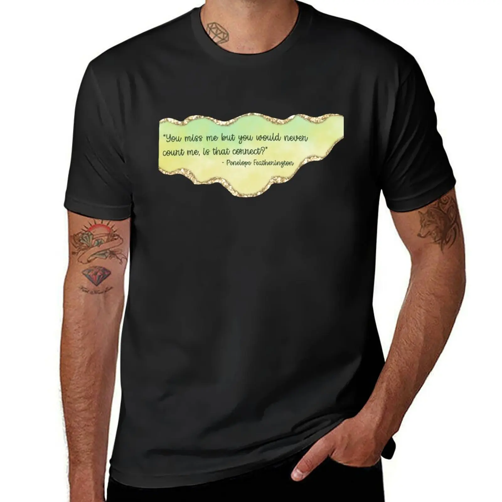 

You miss me but You would never court me, is that correct - Penelope Featherington T-Shirt vintage clothes outfits for men