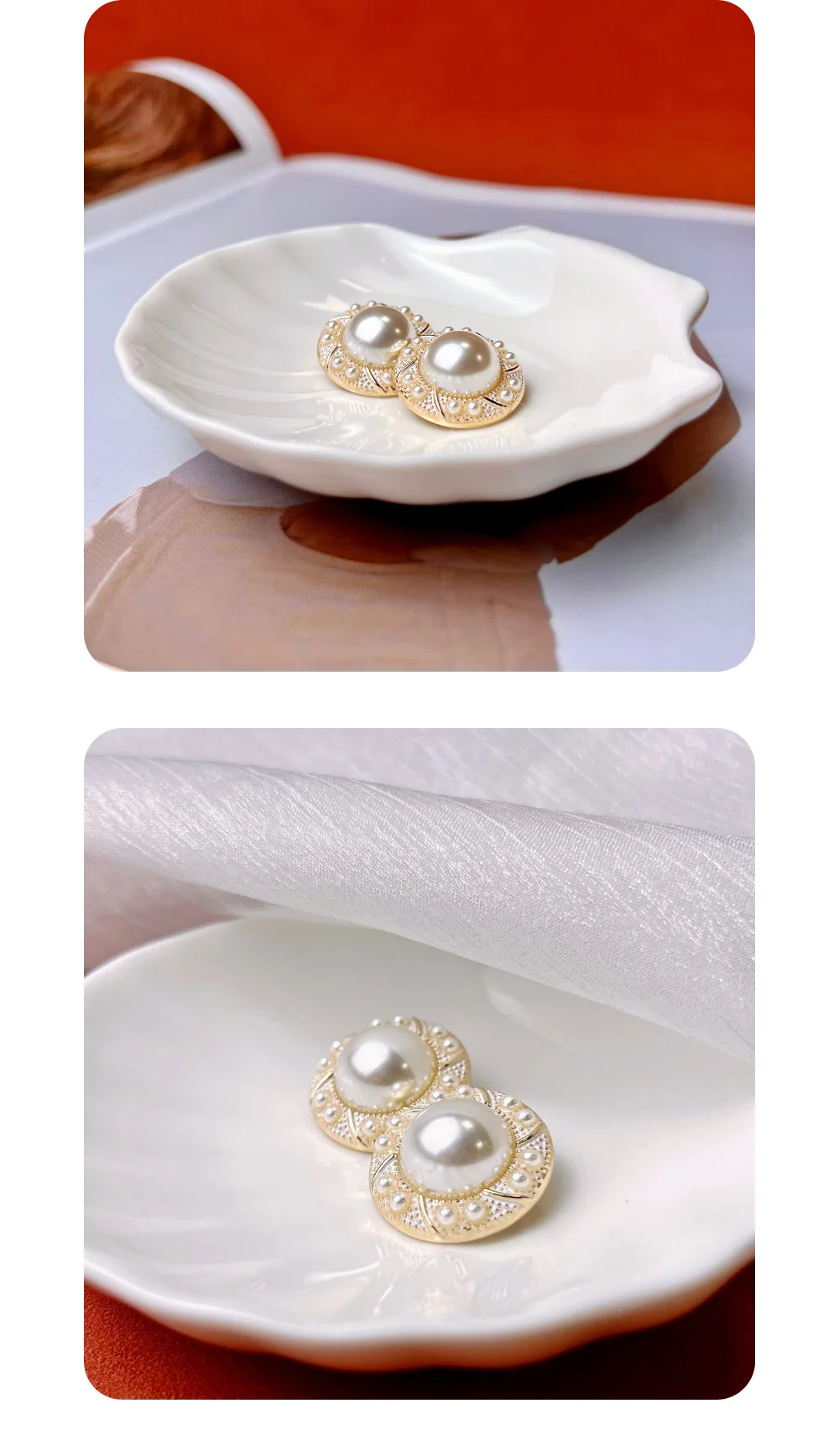 10 Stück Metallknöpfe zum Nähen, modische Kleidung, DIY-Handwerk, Pullover, eingelegte Perle, dekorative Rundheit, hochwertiges Knopfzubehör – Detail 5