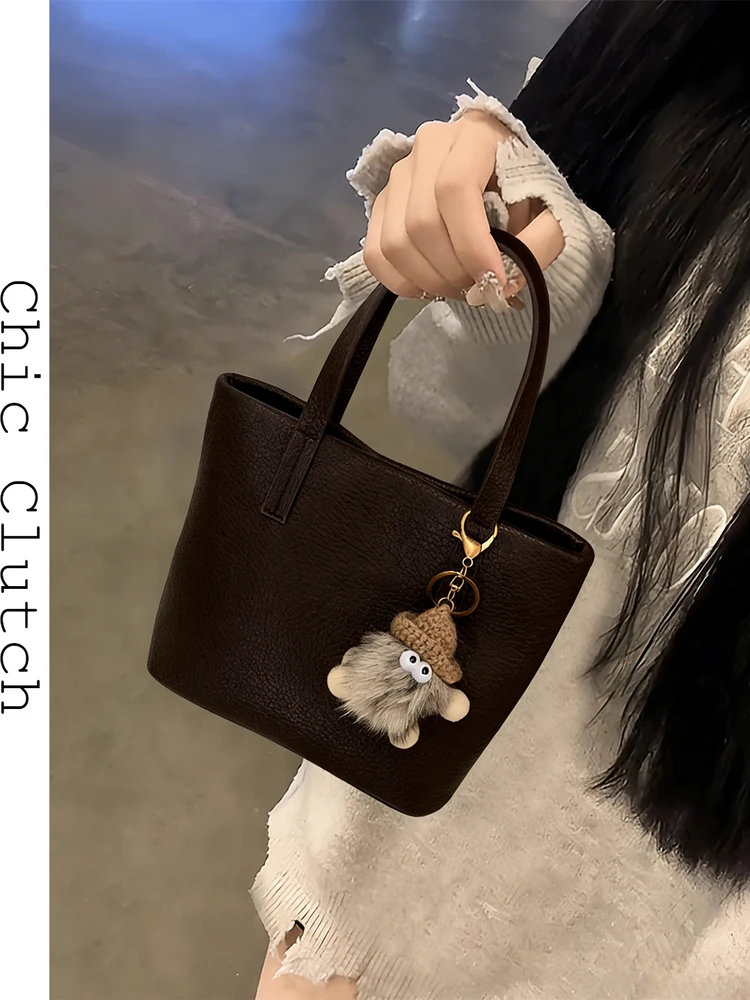 

Модная сумка-ведре, женская ручная сумка через плечо, роскошный дизайн, мягкая искусственная кожа, повседневная шикарная сумка на осень-зиму