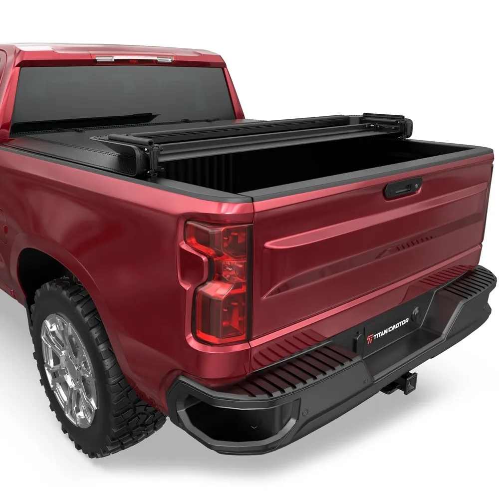 6FT Soft Quad Fold Tonneau Cover Compatible for Chevy Colorado/GMC Canyon 2015 2026 Waterproof Truck Bed Cover 3 Fold