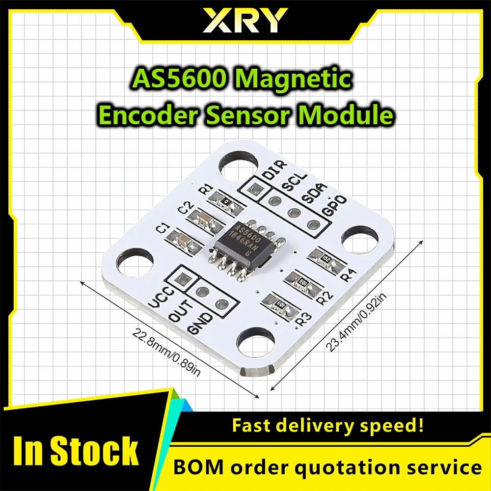 XRY 1-10 sztuk AS5600 enkoder magnetyczny indukcja magnetyczna moduł czujnika pomiaru kąta 12bit wysoka precyzja — zdjęcie produktu 2