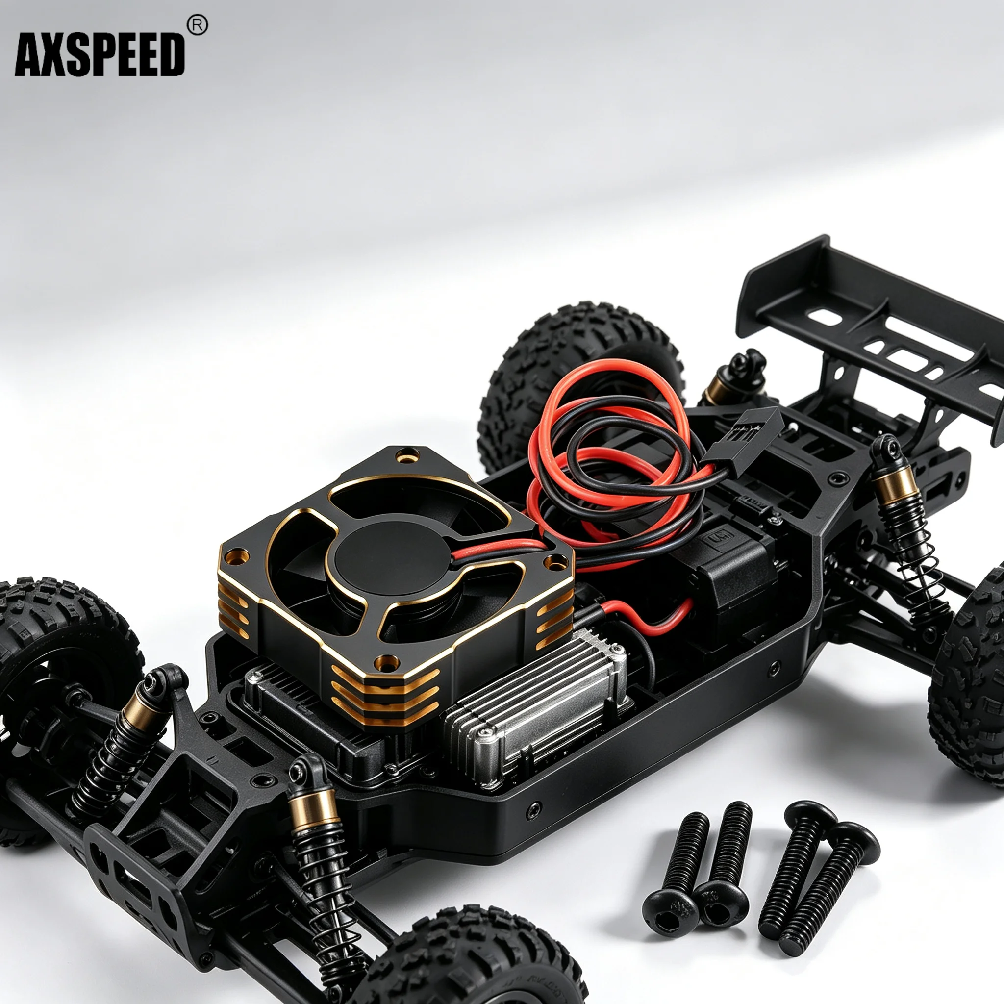 AXSPEED 25/35/40mm Universal Metal Cooling Fan High Speed Heat Dissipation Fan For RC Car Brushless Motor ESC Upgrade Accessorie