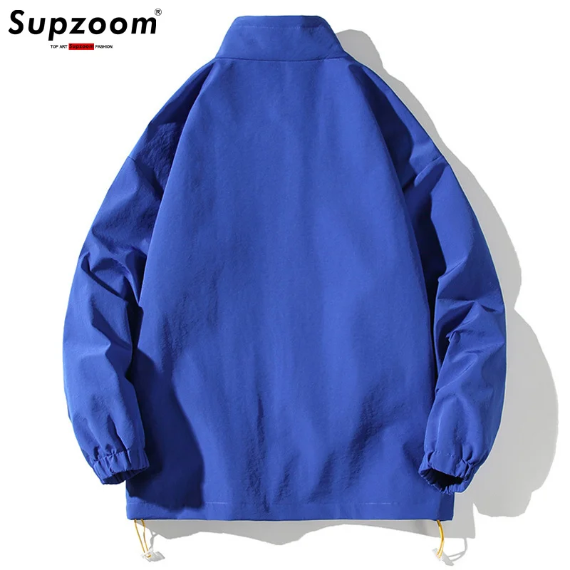 Arrival 2023 New Cotton Side Seam Pocket Windbreaker Casual Towel Embroidery Ordinary Lapel Zipper Youth Loose Jacket