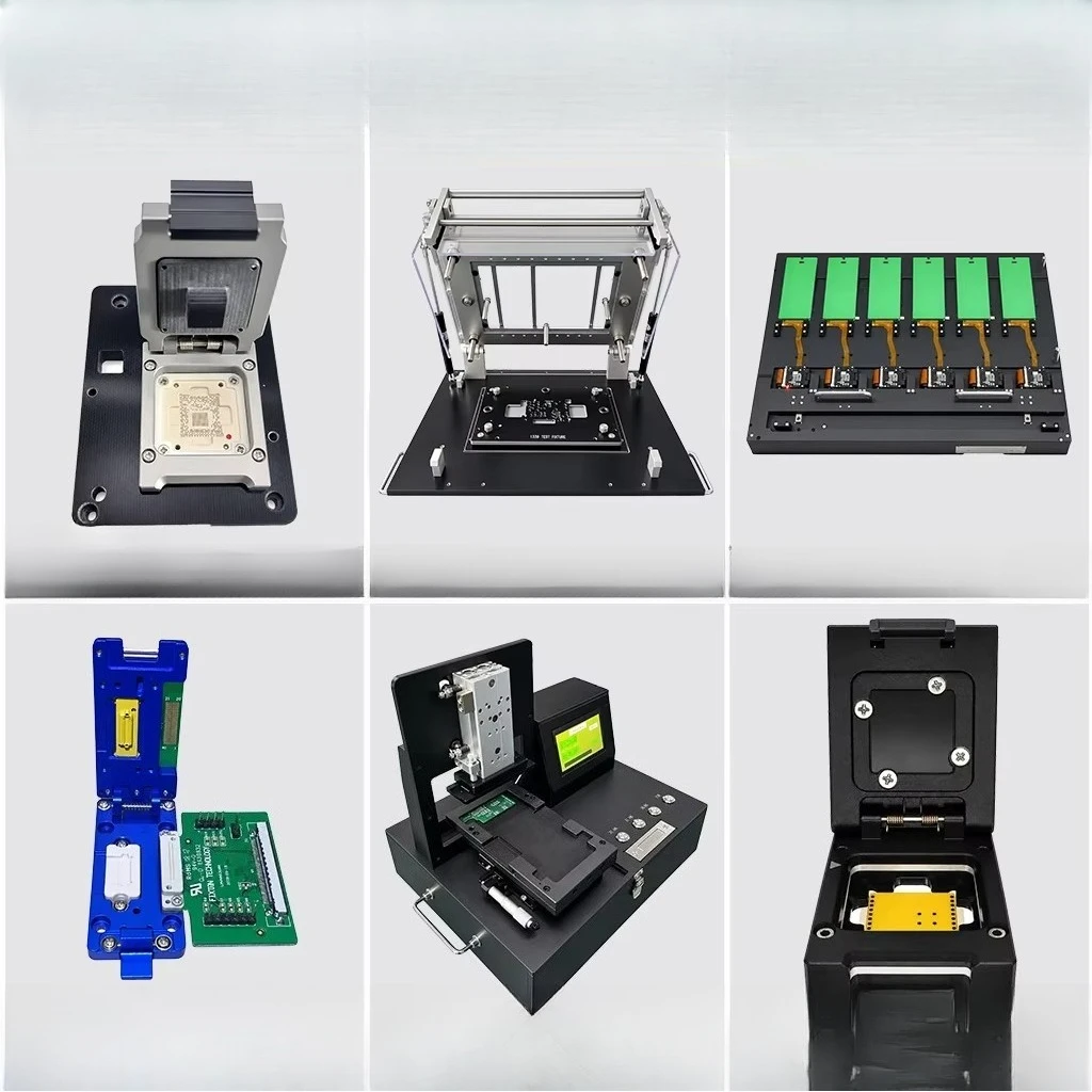 Aluminum electro-wood test fixture manual function spring pin pressure pushing frame kit