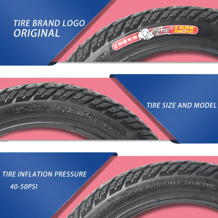 CST-neumático grueso resistente a los pinchazos, 14 pulgadas, 14X2.125, 2,50, 16X2.125, 2,50, 3,0, 18X2.125, 16, 18 pulgadas, E-BIKE