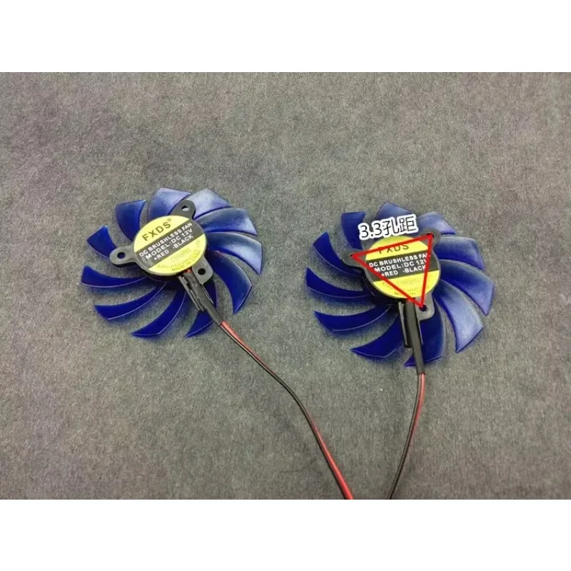 pa  8010 DC12V Ball bearing 3x3.3 Hole Pitch 75MM diameter Fan For GTS250 Graphics Card fan blade