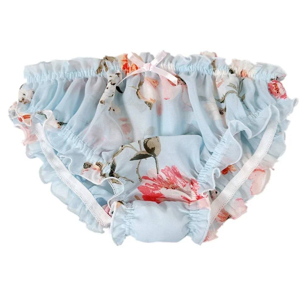 

Sexy Mens Sissy Mesh Slightly See Through Chiffon Pouch Lingerie Sheer Panties Middle Waist Underpants Brief Male Briefs Shorts