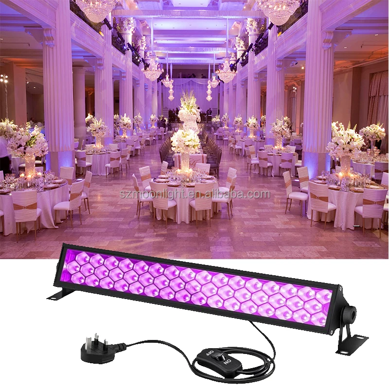 72W Adjustable Linear RGB Lighting IP65 Waterproof with Remote Control Restaurant Hotel Stage Wall Wash Light