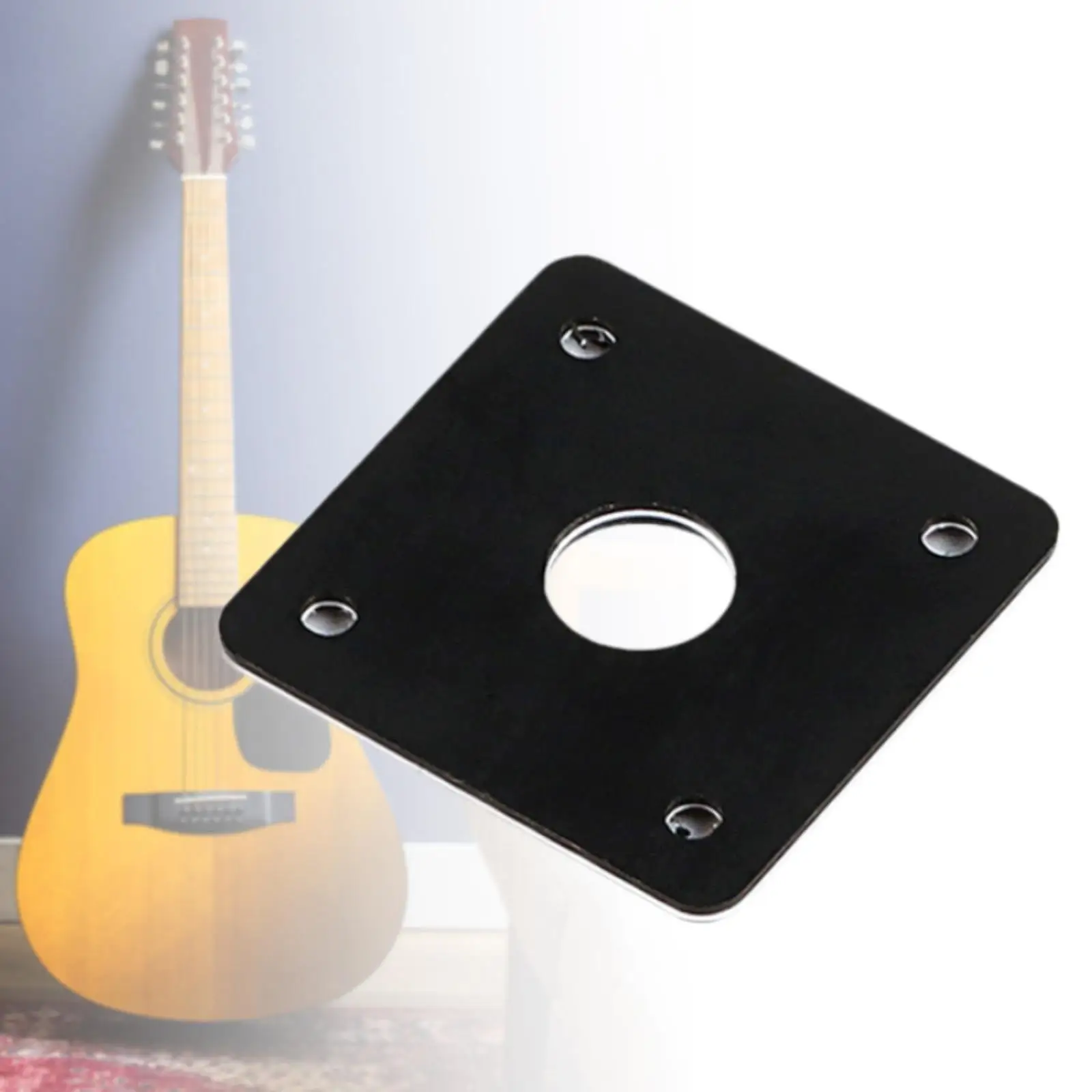 Jackplate para guitarra eléctrica, parte inferior plana, ligera, resistente, piezas de repuesto para instrumentos musicales, placa Jack de Base plana