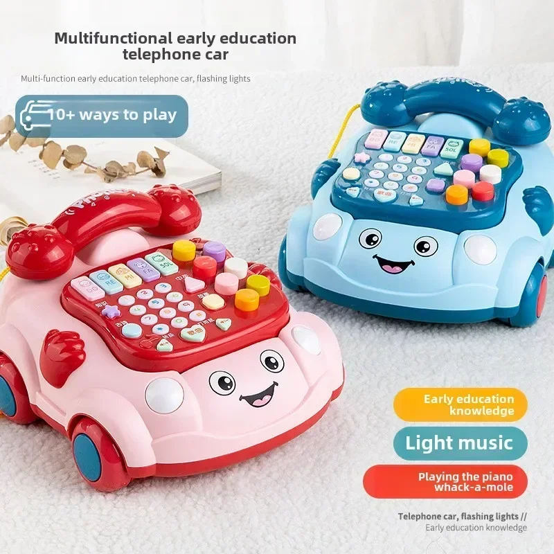 Early Childhood Education Telephone Children's Toys 0-1-3 Years Old One Two Baby Educational Music Telephone Boy Retro Telephone