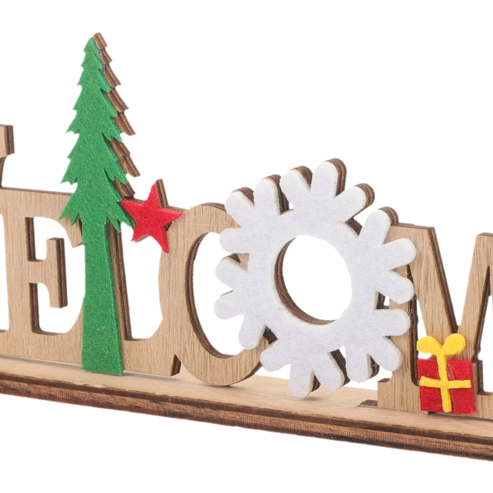 

Christmas Wood Table Sign Reusable Stable Wood Material Xmas Desktop Decoration Party Table Ornament Xmas Signs