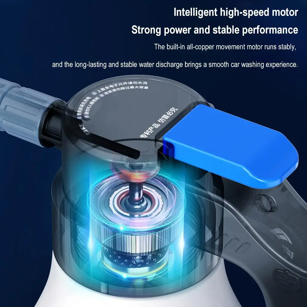 1.5L Electric Foam Sprayer Multi Hand Pump Foam Sprayer 2600mAh Lithium Battery Foam Lance 1h Endurance Car Wash Towel Foam Wash