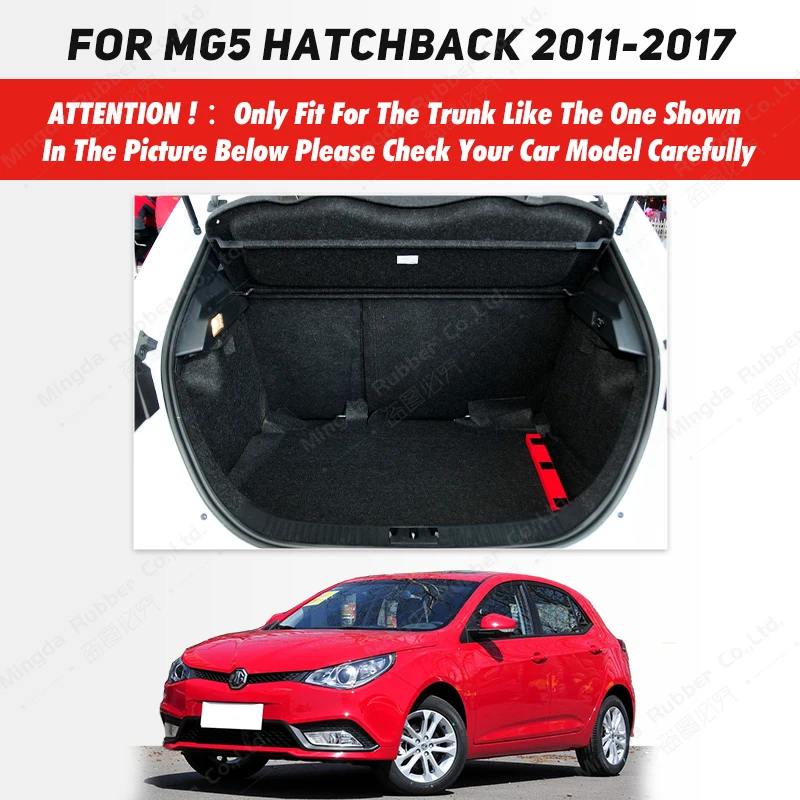 Auto Full Coverage Trunk Mat For MG5 Hatchback 2011-2017 16 15 14 13 12 Car Boot Cover Pad Interior Protector Accessories