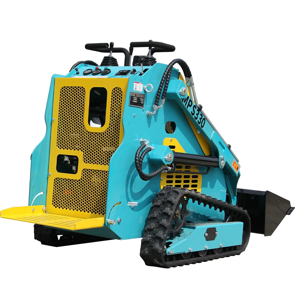 13.5 HP single cylinder stand-up small skid steer loader - triangular engineering crawler, gasoline powered, suitable for family