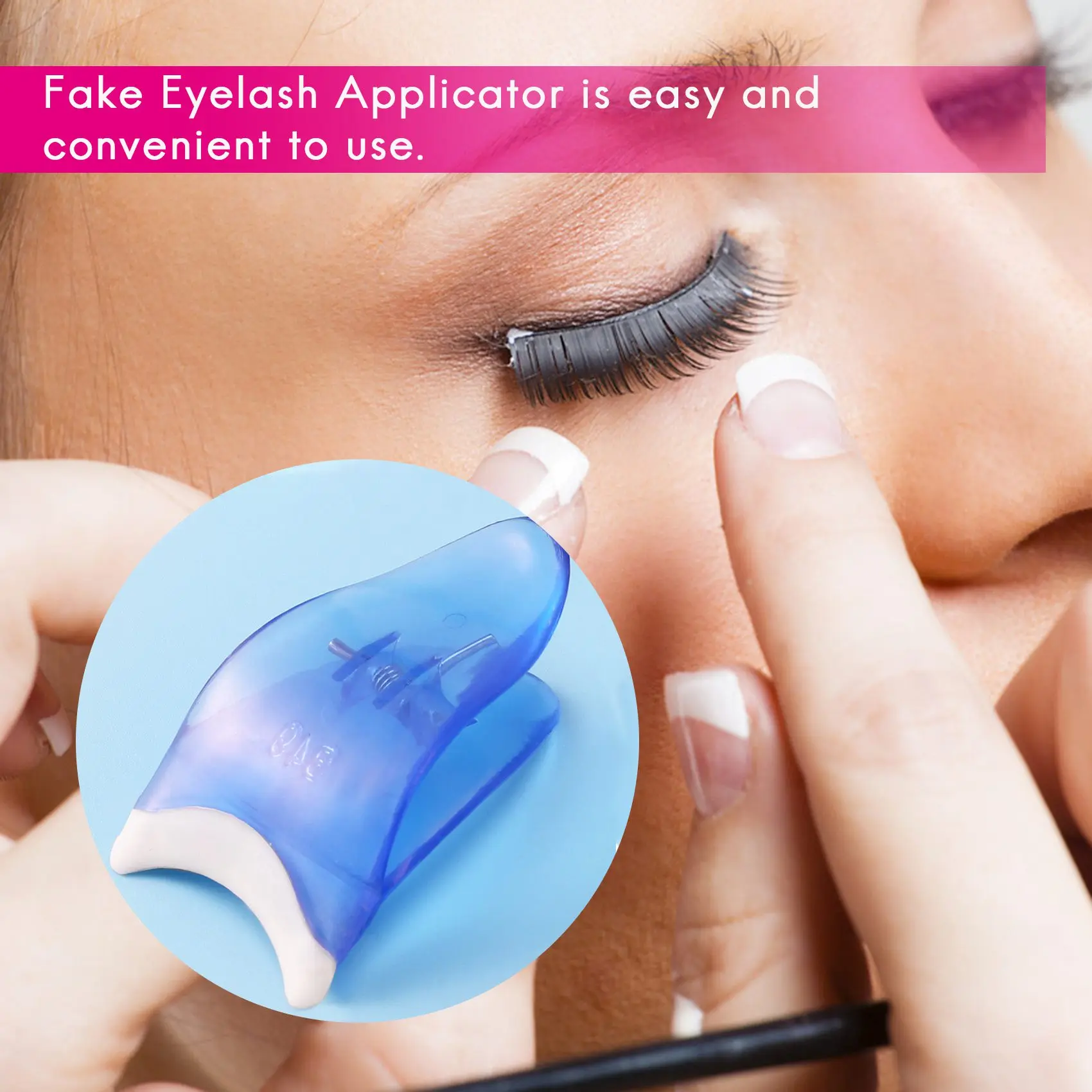 Applicateur et clip de colle pour faux cils, beauté