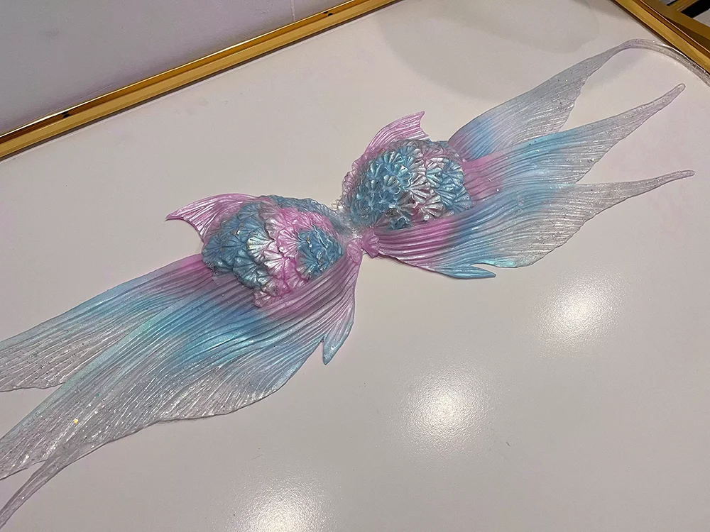 Espartilho de sereia, espartilho de silicone dourado tecido, top sem alças, sensação selvagem, tiro Oceanarium, lingerie para abraçar o peito