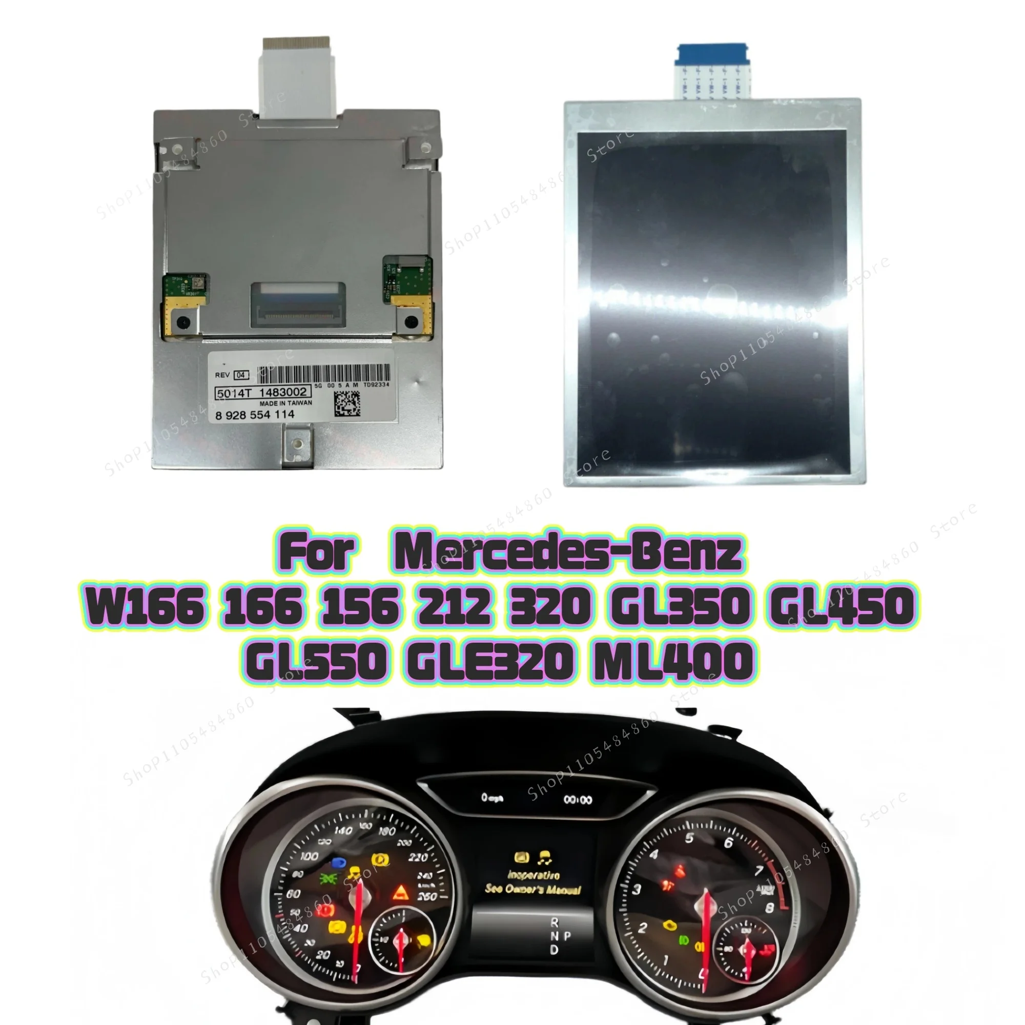 Pantalla LCD para el Panel de Instrumentos de Mercedes W176 A W166 166 156 212 320 GL350 GL450 GL550 GLE320 ML400