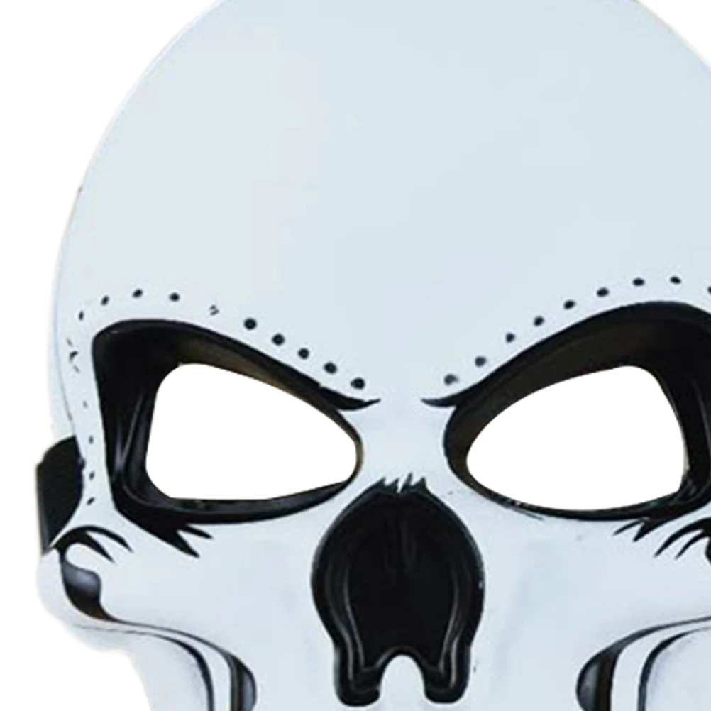 

Smiling Face Mask Scary Ghost Head Cover Halloween Party Prop Lightweight Comfortable Fit Adjustable Elastic