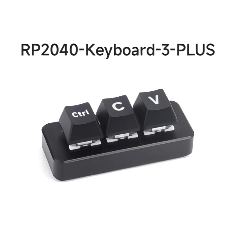 3Keys Programmable Mini Keypad Mechanical Keyboard Copy Pastes Ctrl C/V Programmer Shortcut With Green DriveFree Dropsale