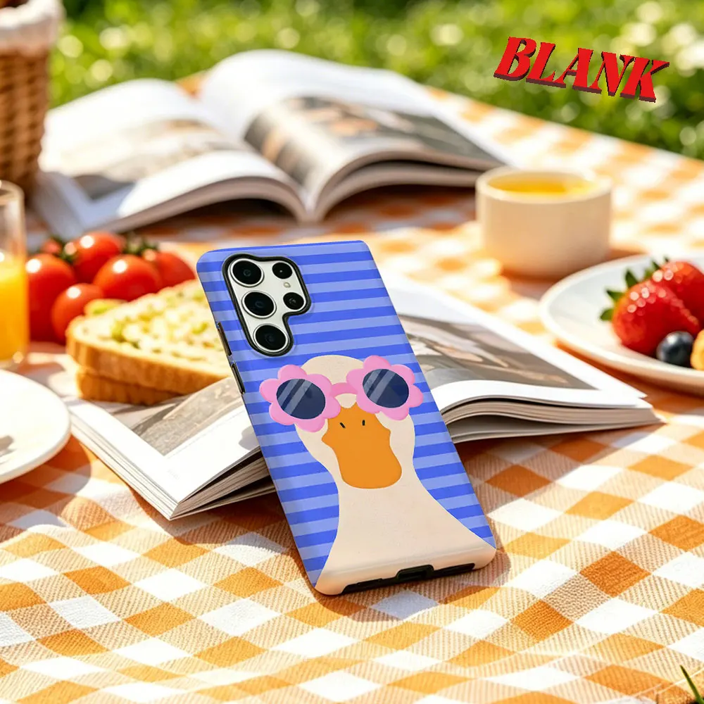Cool Duck For Samsung Galaxy Phone Case S23 A57 S20 S25 FE S26 Plus S24 Ultra A56 A37 2-IN-1 Shockproof Bumper