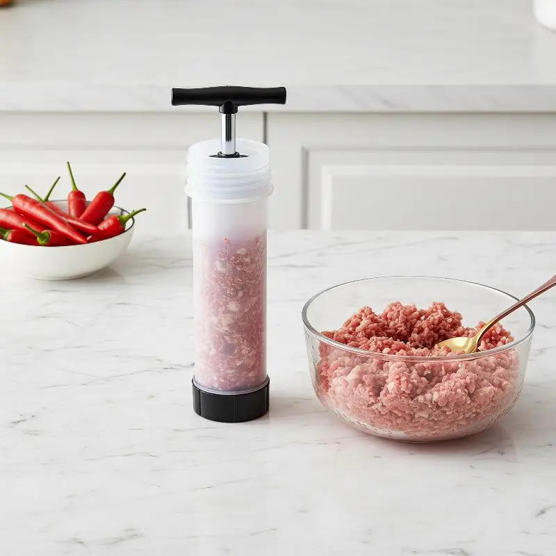 Manual Sausage Stuffer Food Safe Meat Filler Machine Compact Reusable Kitchen Utensil for Homemade Sausage Making
