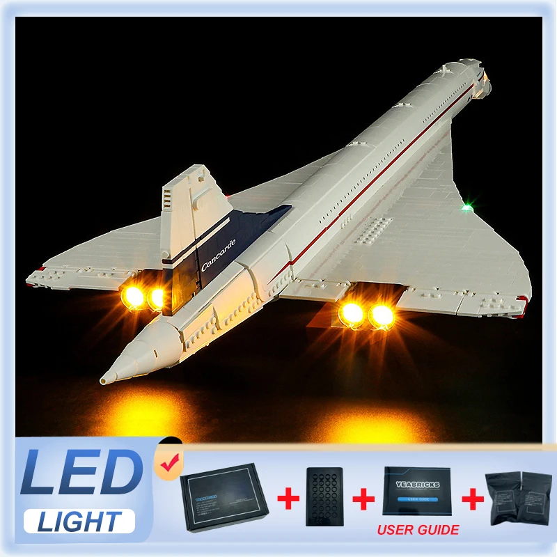 DIY LED Light Kit For LEGO 10318  Concorde   (Only LED Light,Without Blocks Model)