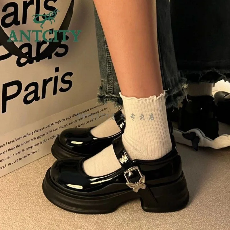 

Women's Mary Jane Shoes Fashion High-heeled Small Leather Shoe Japanese Style Cosplay JK Skirt Shoes Women's Lolita Single Shoes