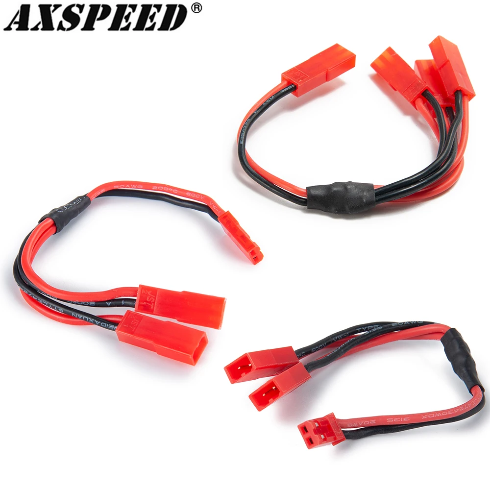 AXSPEED Y Cable ESC Power Supply External Wiring JST Male Female Plug 1 TO 2, 1 TO 3 for 1/10 RC Crawler Car TRX6 TRX4 Bronco