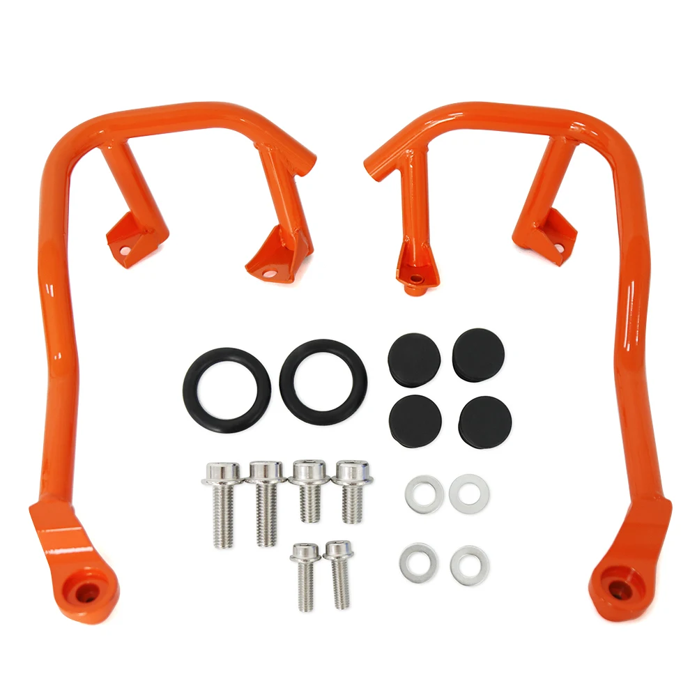 For DUKE990 DUKE 990 2024 2025 Accessories Lower Engine Guard Crash Bar Protection Lower Upper Lower Orange Crash Bar