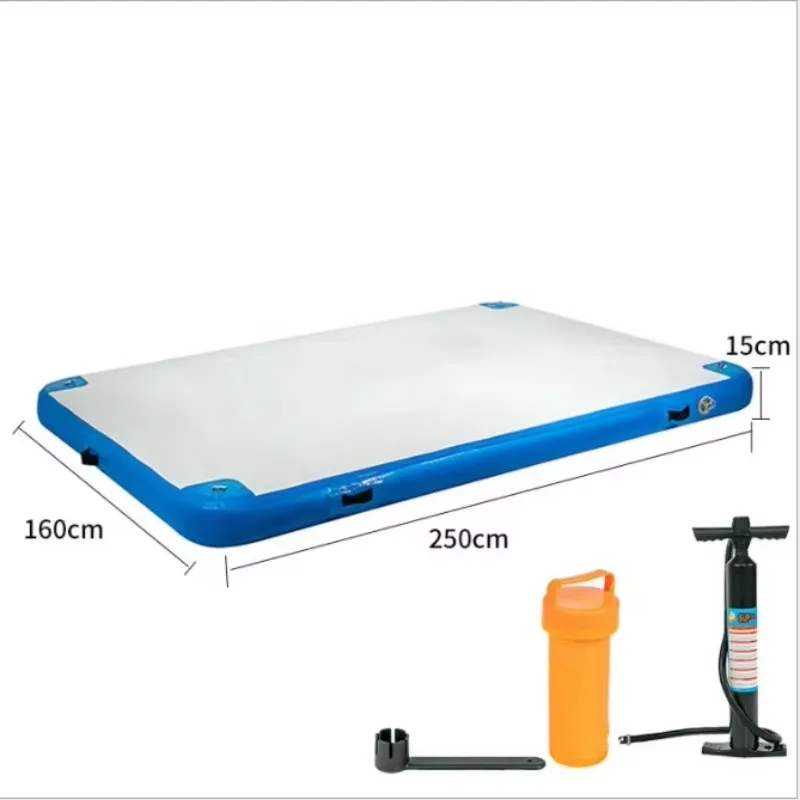 Floating Board ISLAND Fishing Floating Plate Inflatable Working Rest Platform 250*160*15cm Boat Fishing Platform