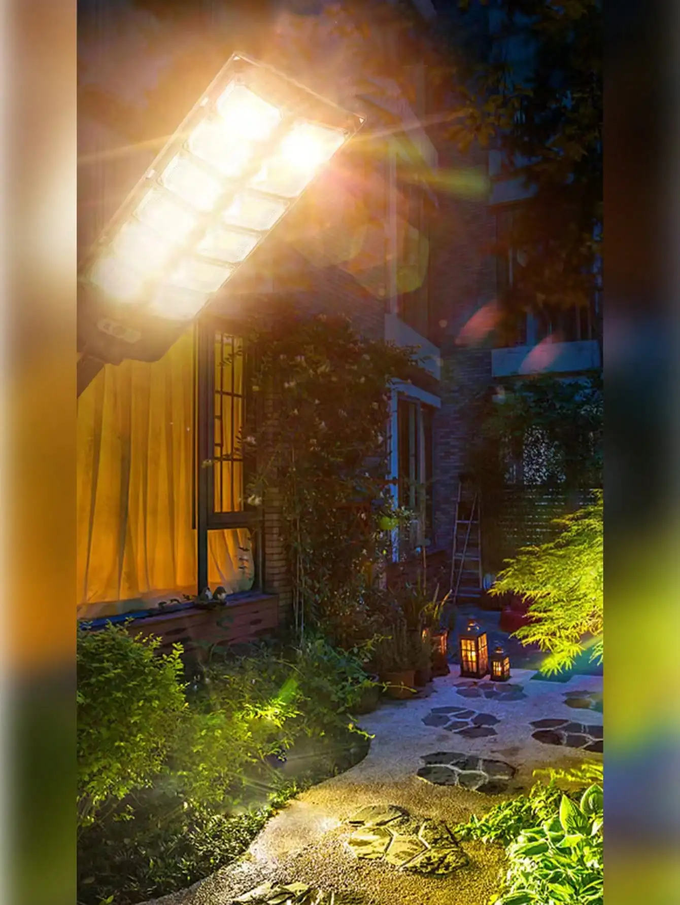 Integrated Solar LED Street Light: Motion Sensor, Waterproof/Windproof, Auto-On, Home/Garden/Outdoor