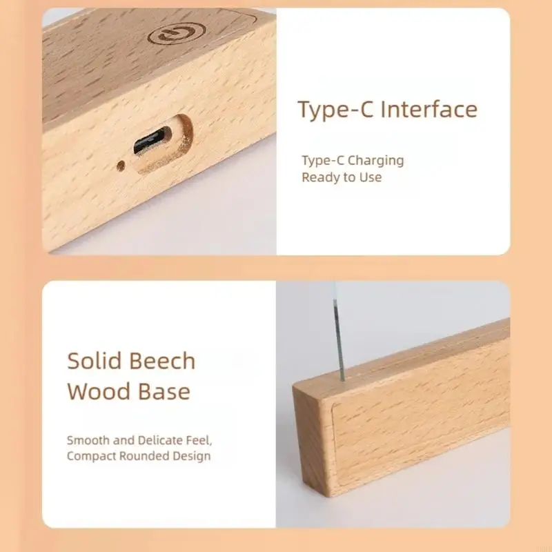 2025 New Multi Functional Beech Reading Lamp Offering Three Light Modes And Energy Saving For Desk Use