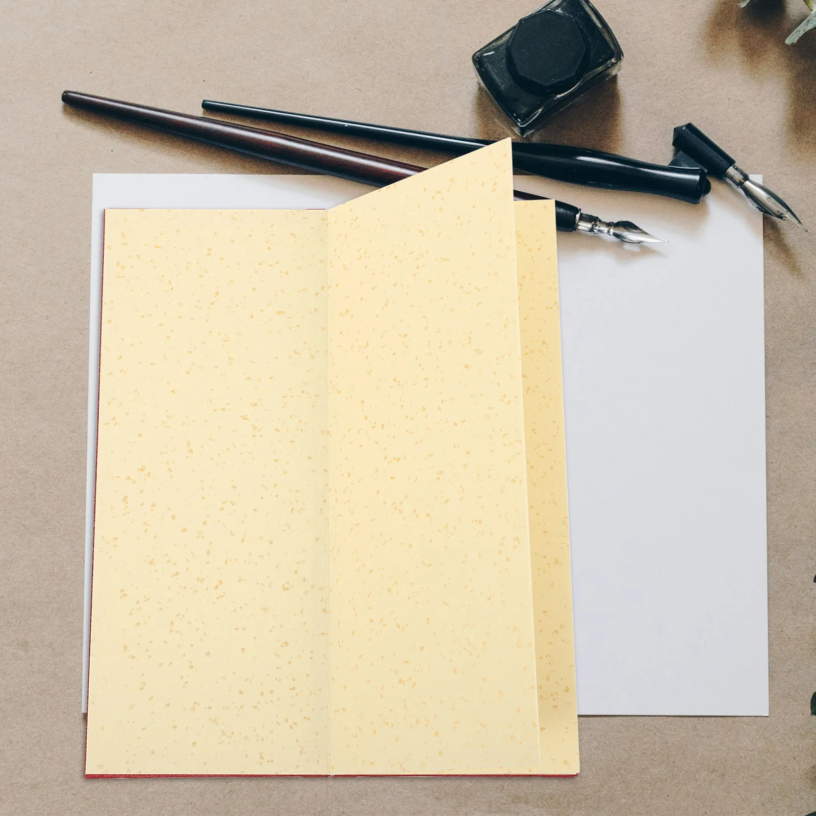 Foldable Blank Xuan Paper Book Thickened Vintage Paper Book Calligraphy Drawing Writing Painting Practice Accessory
