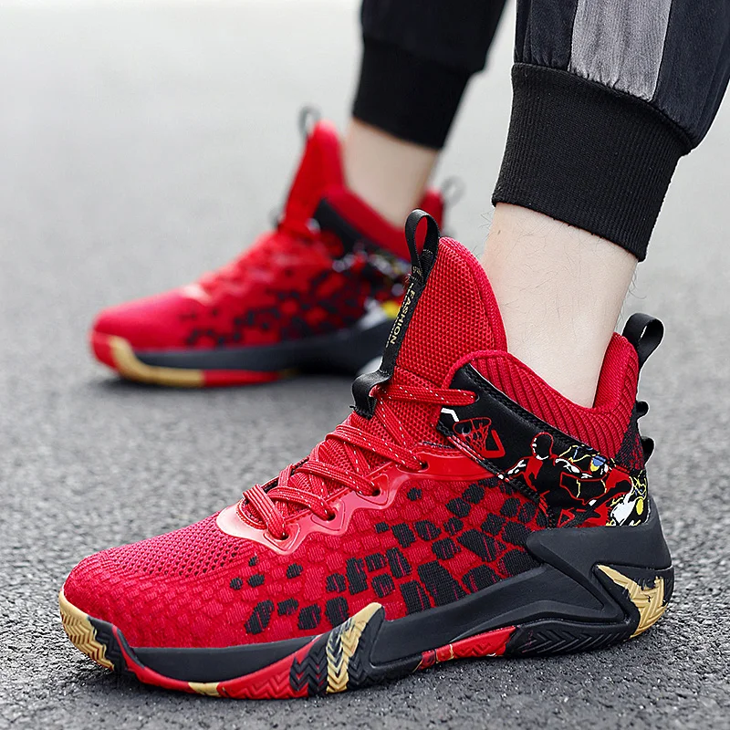 

Men Basketball Shoes Couple Brethable Outdoor Sports Shoes Women Basketball Sneakers Men Trainer Gym Shoes Male High-top