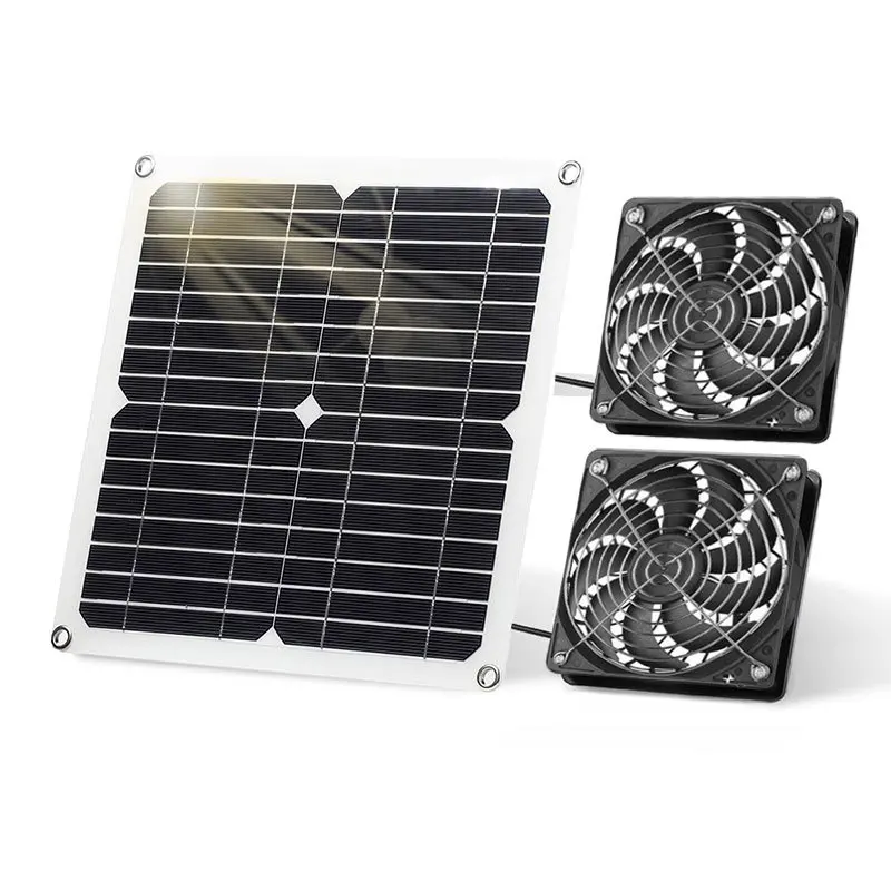 

Solar panel fan kit 4.72in -12W weatherproof DC fan - suitable for small chicken coops, greenhouses, sheds, pet houses