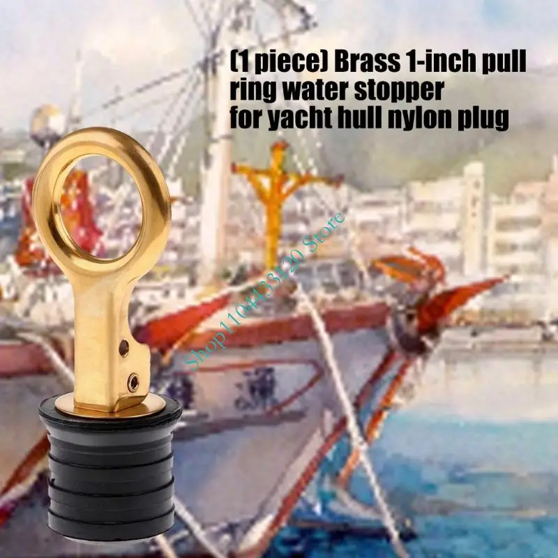 1in Brass Marine O Handle Drain Plug for Boat Hulls on Yachts Kayaks and Ferries Featuring Rotating Lock for Secure Use