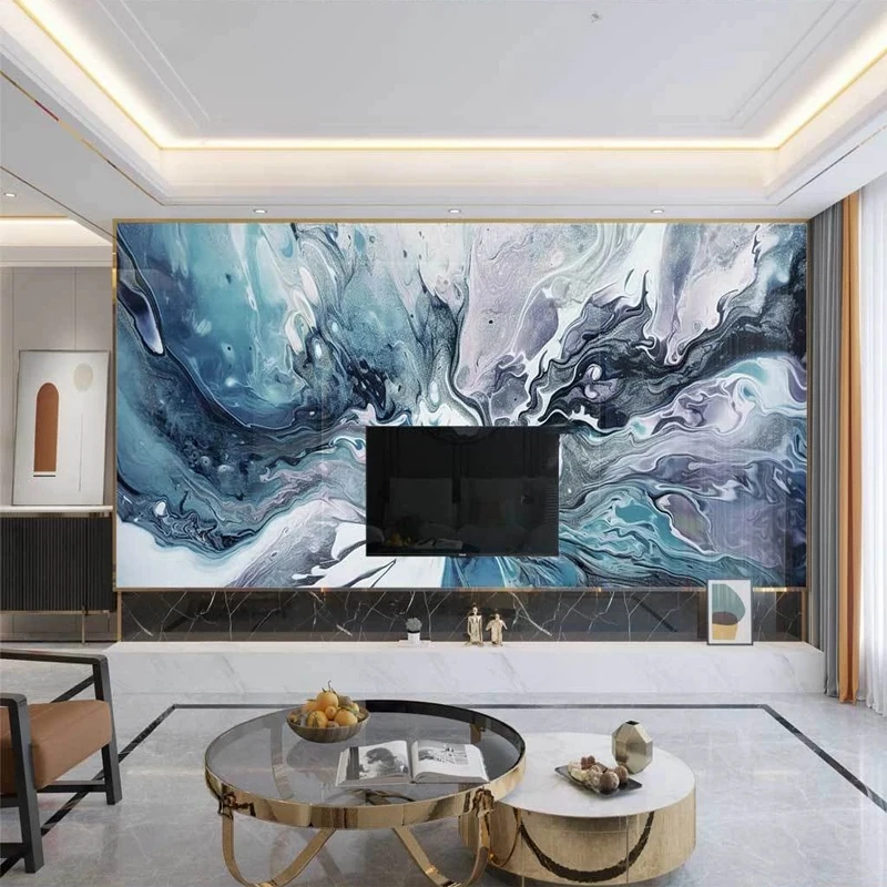 Custom Large Size Wallpaper for Wall Modern Colorful Ink Painting Art Mural Canvas Living Room Bedroom TV Background Decoration