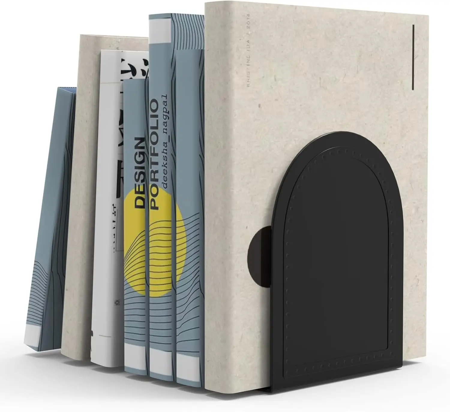 

Cat-Shaped Book Ends for Shelves Heavy Duty Metal Bookend Non-Slip Desk Organizer