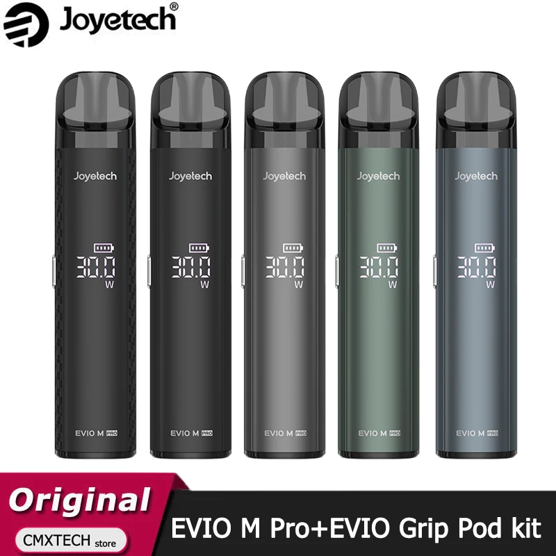 Original Joyetech EVIO M Pro with EVIO Grip Pod kit 1100mAh Battery 30W Vape with 2.8ml EVIO Grip Cartridge 0.6/0.8ohm Vaporizer