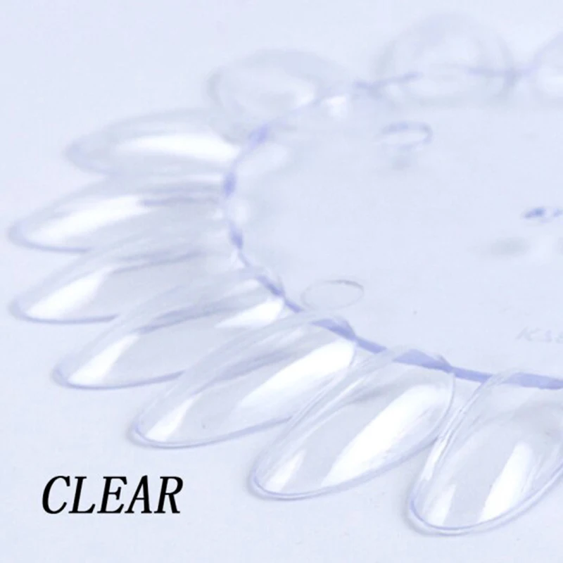 False Nail Tips Natural Color Card Practice Acrylic Fake Nails Art Gel Polish Color Card Palette For Manicure Display Tool