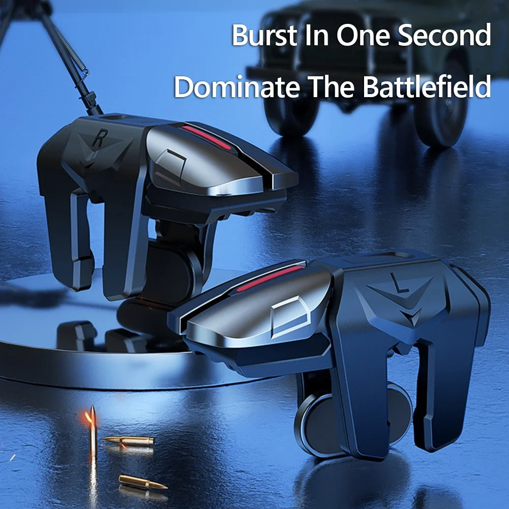 G21 6 إصبع لعبة الهاتف المحمول الزناد ل PUBG الهاتف وحدة تحكم الألعاب الحساسة تبادل لاطلاق النار لعبة الهاتف الزناد الهدف اطلاق النار L1 R1 مفتاح