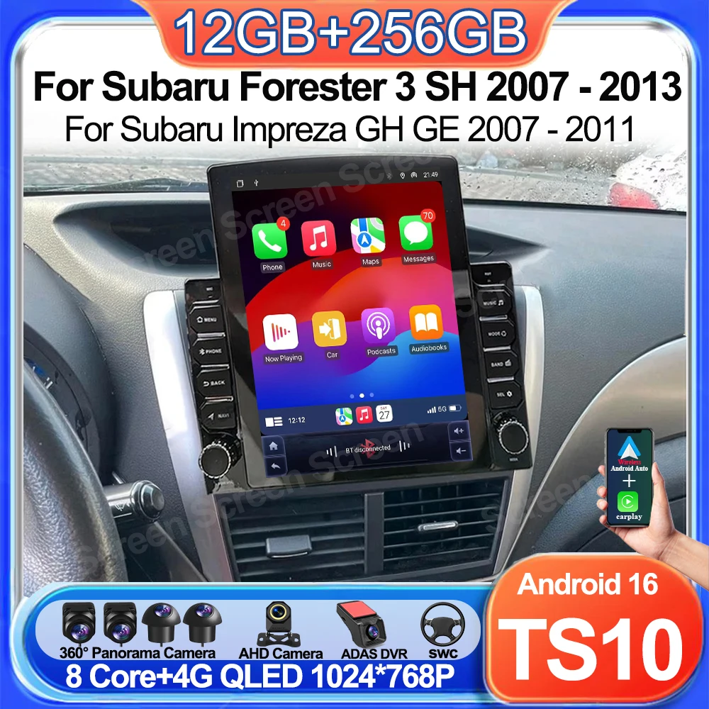 

Автомагнитола для Subaru Forester 3 SH 2007-2013, для Subaru Impreza GH GE 2007-2011, Android 16, навигация GPS, стереосистема, головное устройство