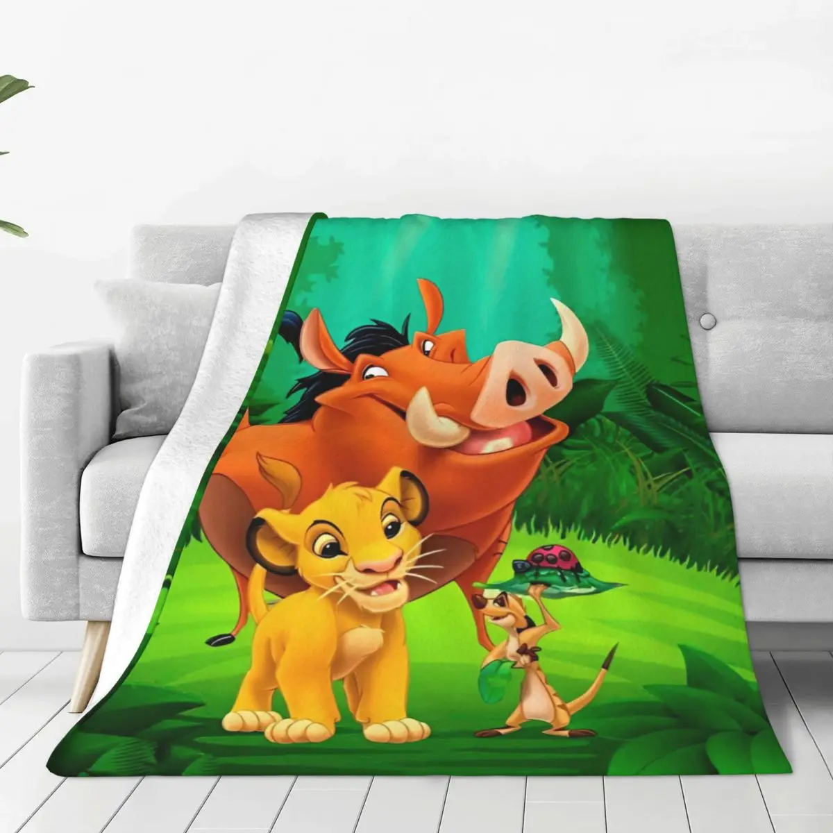 Lion King Simba Cartoon Miniso Blanket Quality Super Soft Throw Blanket Winter Travel Office Home Decor Comfortable Bedspread