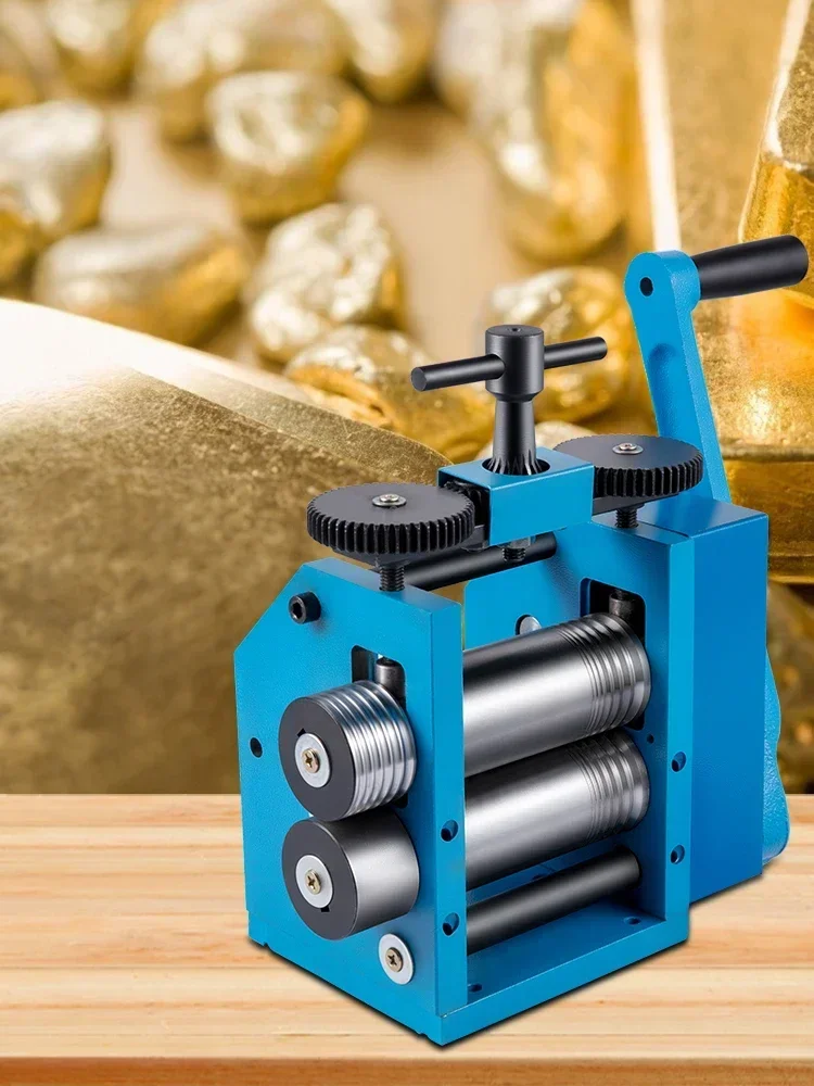 3Inch / 4.4Inch Sheet Manual Combination Jewelry Rolling Mill Semicircle Jewelry Press for Gold & Silver Nuggets Pressing