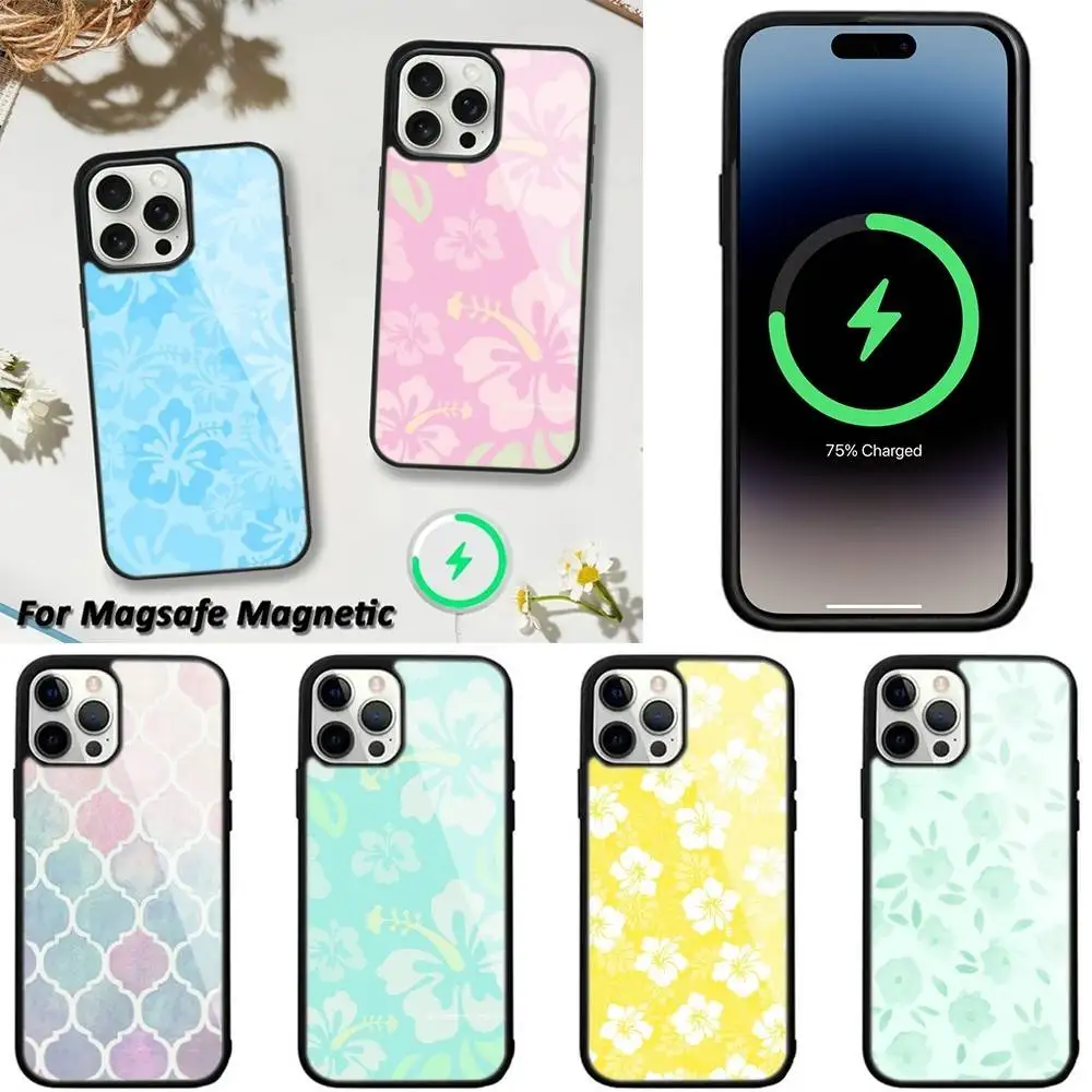 

Hibiscus Retro Hawaiian Flower Phone Case For iPhone 16,15,14,13,12,11,Plus,Pro,Max,Mini Magsafe Magnetic Wireless Charging