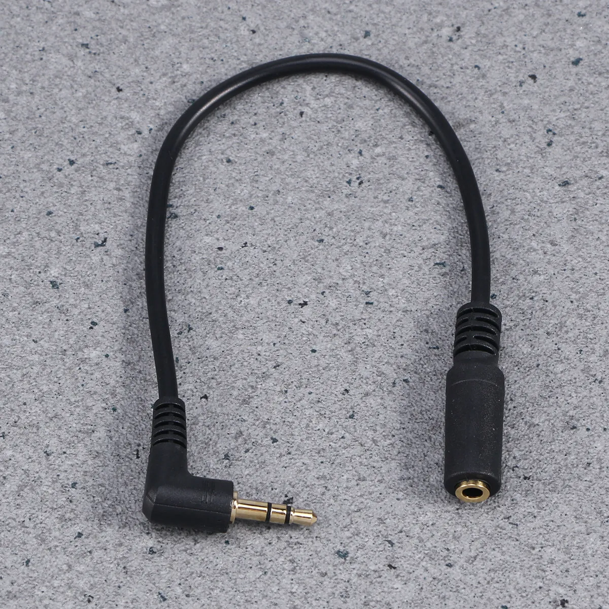 3Pcs 3.5mm Right Angle Bend Male to Female Aux Extension Cable Tpe Elastic Premium Silver Core Headphone Extension for