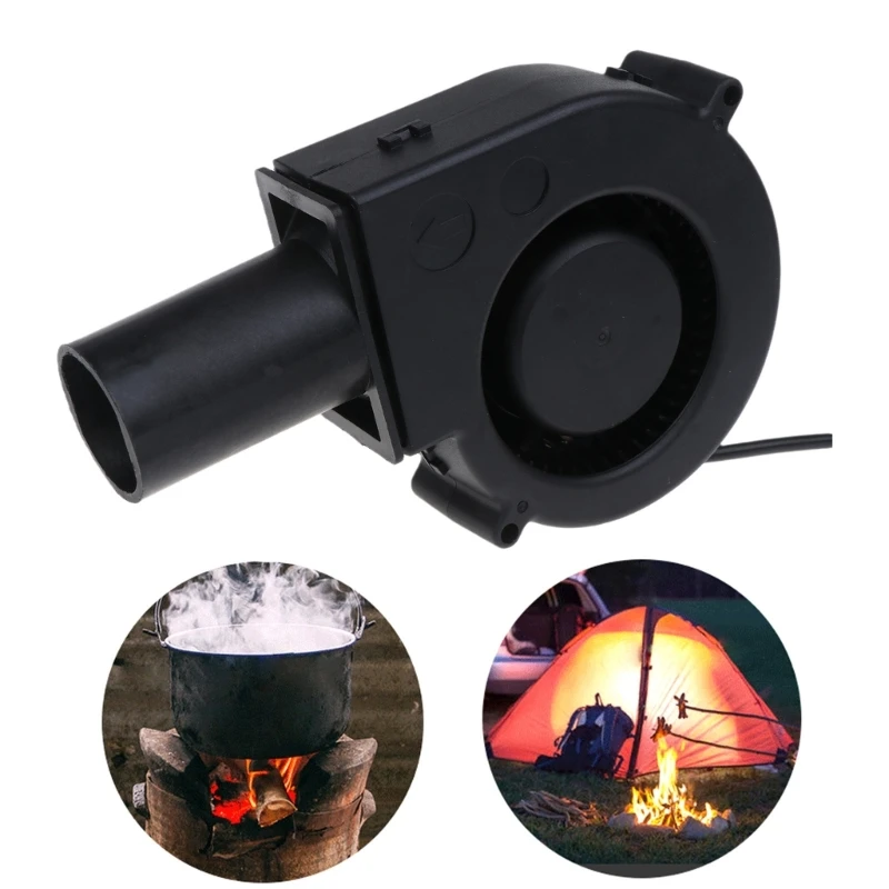 Portable 12V Power BBQ Blower Wood Stove Speed-regulating Outdoor Mobile Portable Violent Speed Controllers BBQ Fan S20 22 Drops