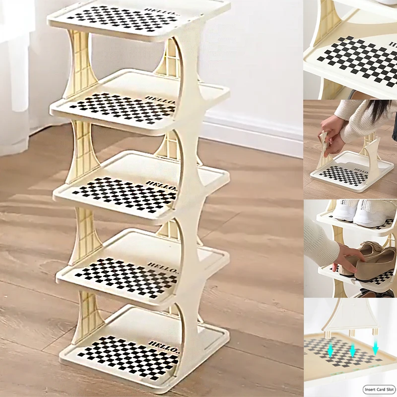 

Multilayer Sturdy Shoe Rack for Tight Spaces Lightweight Modern Shoe Organizer Durable Frame Dustproof Shoe Shelf Storage 신발장