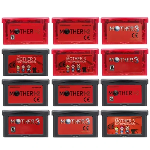 

GBA Mother Series Game Cartridge Mother 1 2 3 USA/EUR/ESP/FRA Gray Red Shell for GBA 32 Bit Video Game Console Card