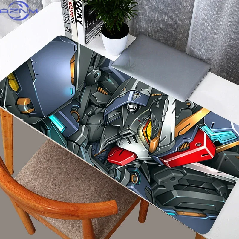 Anime Mecha Robot Mouse Pad, Rubber Anti-slip Gaming Mouse Pad, Cool Sci-fi Gundam Style Art Print Desk Mat with Smooth Surface